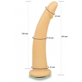 Телесная гладкая насадка-фаллоимитатор Harness - 20 см. - LOVETOY (А-Полимер) - купить с доставкой в Раменском