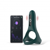 Изумрудное виброкольцо Magic Motion Rise с подхватом мошонки - Magic Motion - в Раменском купить с доставкой