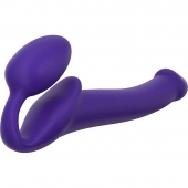 Фиолетовый безремневой страпон Silicone Bendable Strap-On - size S - Strap-on-me - купить с доставкой в Раменском