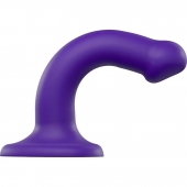 Фиолетовый фаллоимитатор-насадка Strap-On-Me Dildo Dual Density size S - 17 см. - Strap-on-me - купить с доставкой в Раменском