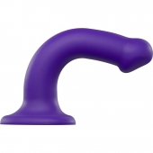 Фиолетовый фаллоимитатор-насадка Strap-On-Me Dildo Dual Density size M - 18 см. - Strap-on-me - купить с доставкой в Раменском