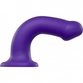 Фиолетовый фаллоимитатор-насадка Strap-On-Me Dildo Dual Density size L - 19 см. - Strap-on-me - купить с доставкой в Раменском