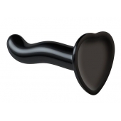 Черный фаллоимитатор-насадка Strap-On-Me P G spot Dildo size S - 16,4 см. - Strap-on-me - купить с доставкой в Раменском
