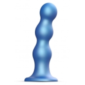 Голубая насадка Strap-On-Me Dildo Plug Balls size S - Strap-on-me - купить с доставкой в Раменском