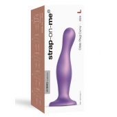 Фиолетовая насадка Strap-On-Me Dildo Plug Curvy size L - Strap-on-me - купить с доставкой в Раменском