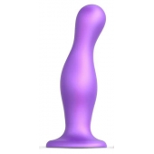 Фиолетовая насадка Strap-On-Me Dildo Plug Curvy size L - Strap-on-me - купить с доставкой в Раменском