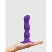 Фиолетовая насадка Strap-On-Me Dildo Geisha Balls size M - Strap-on-me - купить с доставкой в Раменском