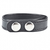 Кольцо на пенис SNAP COCK RING из искусственной кожи на клепках - BlueLine - в Раменском купить с доставкой