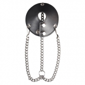Утяжка для мошонки из искусственной кожи с цепочками PARACHUTE BALL STRETCHER - BlueLine - купить с доставкой в Раменском