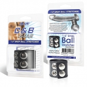 Хомут-утяжка для мошонки из искусственной кожи на клепках SNAP BALL STRETCHER - BlueLine - купить с доставкой в Раменском
