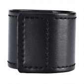 Хомут-утяжка для мошонки из искусственной кожи на липучке VELCRO BALL STRETCHER- 4 см. - BlueLine - в Раменском купить с доставкой