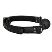 Черный кляп-шарик BALL GAG DIAMOND - Dream Toys - купить с доставкой в Раменском