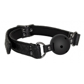 Черный кляп-шарик BALL GAG DIAMOND - Dream Toys - купить с доставкой в Раменском