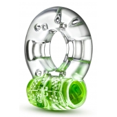 Зеленое эрекционное виброкольцо Arouser Vibrating C-Ring - Blush Novelties - в Раменском купить с доставкой