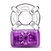 Фиолетовое эрекционное виброкольцо One Night Stand Vibrating C-Ring - Blush Novelties - в Раменском купить с доставкой