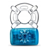 Синее эрекционное виброкольцо One Night Stand Vibrating C-Ring - Blush Novelties - в Раменском купить с доставкой