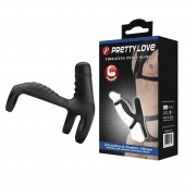 Черная вибронасадка на пенис Vibrating Penis Sling - Baile - в Раменском купить с доставкой