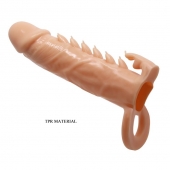 Телесная удлиняющая насадка Penis Sleeve Emmitt - 17 см. - Baile - в Раменском купить с доставкой