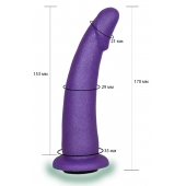 Фиолетовая гладкая изогнутая насадка-плаг - 17 см. - LOVETOY (А-Полимер) - купить с доставкой в Раменском