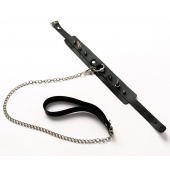 Черный ошейник с шипами и поводком - Crazy Handmade - купить с доставкой в Раменском