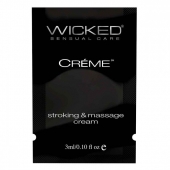 Крем для массажа и мастурбации Wicked Stroking and Massage Creme - 3 мл. - Wicked - купить с доставкой в Раменском