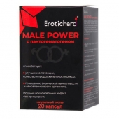 Капсулы для мужчин Erotichard male power с пантогематогеном - 20 капсул (0,370 гр.) - Erotic Hard - купить с доставкой в Раменском