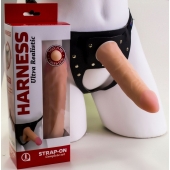 Страпон Харнесс из трусиков и насадки-фаллоса - 17,5 см. - LOVETOY (А-Полимер) - купить с доставкой в Раменском
