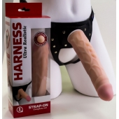 Насадка-фаллос в комплекте с трусиками Harness - 21,6 см. - LOVETOY (А-Полимер) - купить с доставкой в Раменском