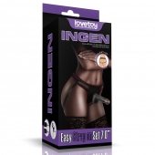Женский темнокожий страпон Easy Strapon Set 7 Inch - 18 см. - Lovetoy - купить с доставкой в Раменском