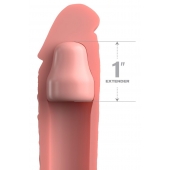 Телесная насадка-удлинитель 1 Inch Silicone X-tension - 17,8 см. - Pipedream - в Раменском купить с доставкой
