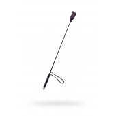 Чёрный стек с кожаной ручкой - 58 см. - Sitabella - купить с доставкой в Раменском