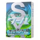 Презервативы Sagami Xtreme Mint с ароматом мяты - 3 шт. - Sagami - купить с доставкой в Раменском
