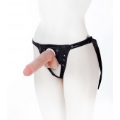Страпон с поясом Harness - 19 см. - LOVETOY (А-Полимер) - купить с доставкой в Раменском