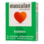 Презервативы анатомической формы Masculan Anatomic - 3 шт. - Masculan - купить с доставкой в Раменском