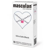 Ультрапрочные презервативы Masculan Ultra Safe Black - 10 шт. - Masculan - купить с доставкой в Раменском