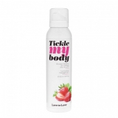 Массажная хрустящая пенка Tickle My Body Strawberry с ароматом клубники - 150 мл. - Love to Love - купить с доставкой в Раменском