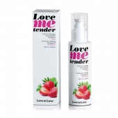 Съедобное согревающее массажное масло Love Me Tender Strawberry с ароматом клубники - 100 мл. - Love to Love - купить с доставкой в Раменском