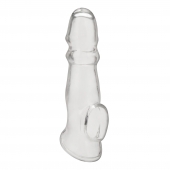 Прозрачная насадка для пениса Girthy Penis Enhancing Sleeve Extension - 17,1 см. - BlueLine - в Раменском купить с доставкой