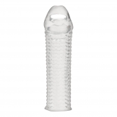 Текстурированная насадка на пенис Clear Textured Penis Enhancing Sleeve Extension - 16,5 см. - BlueLine - в Раменском купить с доставкой