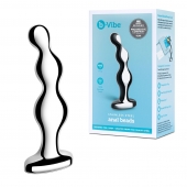 Стальной анальный фаллоимитатор для простаты Stainless Steel Anal Beads - 13 см. - b-Vibe - в Раменском купить с доставкой