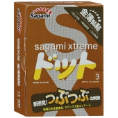 Презервативы Sagami Xtreme FEEL UP с точечной текстурой и линиями прилегания - 3 шт. - Sagami - купить с доставкой в Раменском
