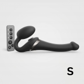 Черный безремневой страпон Multi Orgasm Size S с клиторальной стимуляцией - Strap-on-me - купить с доставкой в Раменском