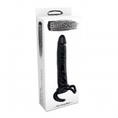 Чёрная насадка-фаллос для двойного проникновения INFLATABLE DILDO SLIM DONG  - 13,5 см. - Toyz4lovers - в Раменском купить с доставкой