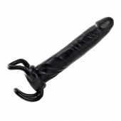 Чёрная насадка-фаллос для двойного проникновения INFLATABLE DILDO SLIM DONG  - 13,5 см. - Toyz4lovers - в Раменском купить с доставкой