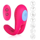 Розовое виброкольцо с пультом ДУ - I-MOON - в Раменском купить с доставкой