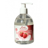 Лубрикант на водной основе Love Protection Raspberry с ароматом малины - 300 мл. - Lola Games - купить с доставкой в Раменском