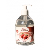 Лубрикант на водной снове Love Protection Strawberry с ароматом клубники - 300 мл. - Lola Games - купить с доставкой в Раменском