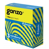 Классические презервативы с обильной смазкой Ganzo Classic - 3 шт. - Ganzo - купить с доставкой в Раменском