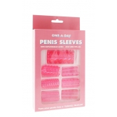 Набор из 7 розовых насадок на пенис ONE-A-DAY PENIS SLEEVES PINK - Seven Creations - в Раменском купить с доставкой