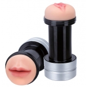 Двусторонний мастурбатор REALSTUFF 2 IN 1 HUMMER MOUTH   VAGINA - ротик и вагина - Dream Toys - в Раменском купить с доставкой